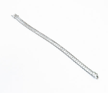 KOREA 925 Sterling Silver  Sparkling Cubic Zirconia Tennis Bracelet  BT2180