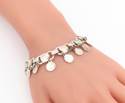 925 Sterling Silver Vintage Bracelet Classic Articulated Geometric Link  BT12208