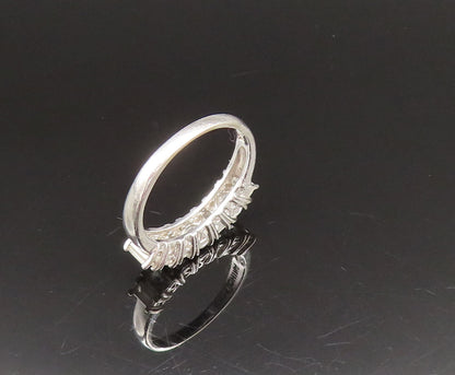 925 Silver  Vintage Multi Shape Cubic Zirconia Pattern Ring Sz 6.5  RG25636