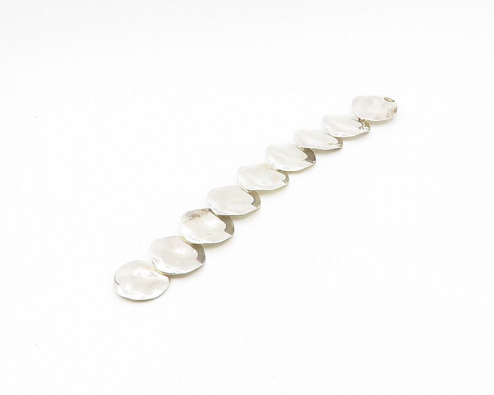 ESPO 925 Sterling Silver  Vintage Shiny Disc Link Chain Bracelet  BT7613