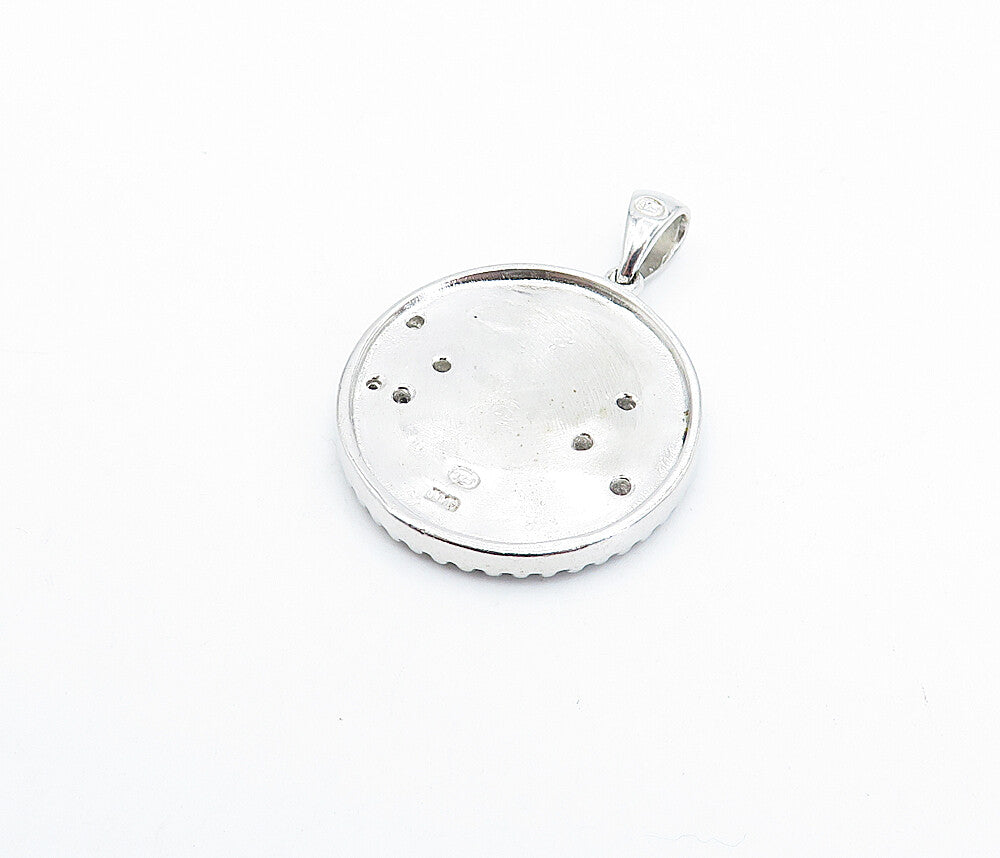 925 Sterling Silver Vintage Genuine Diamonds Tree Of Life Pendant PT2712