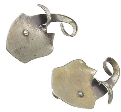 925 Sterling Silver  Vintage Elephant Head Non Pierce Earrings  EG8718