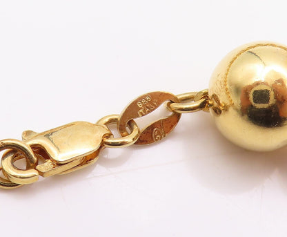 925 Sterling Silver Vintage Necklace Gold Plated Bead Chain NE4547