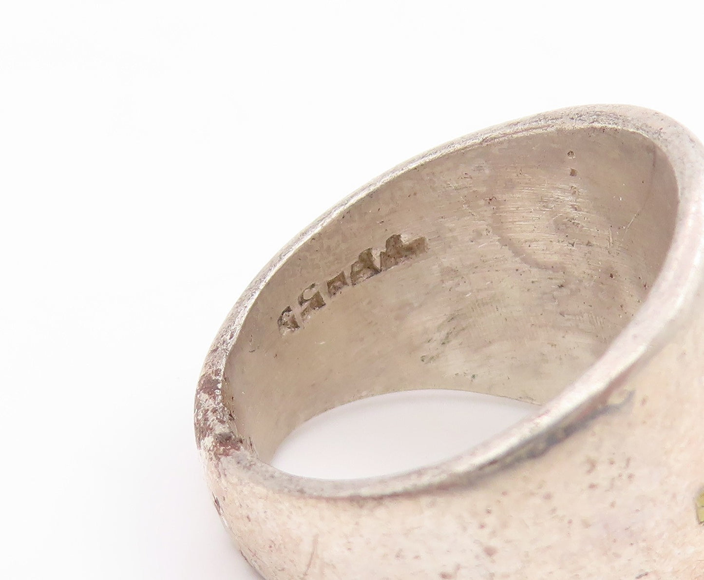 925 Sterling Silver Vintage Ring MEXICO Two Tone Braided Knot Band Sz 6 RG34645