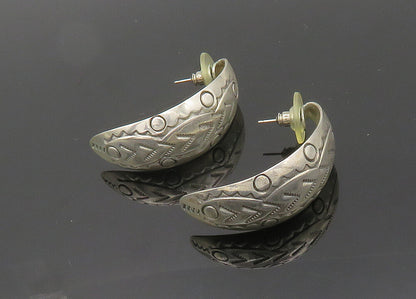MEXICO 925 Sterling Silver  Vintage Etched Arrow Detail Drop Earrings  EG10025