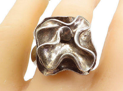 SILPADA 925 Silver  Vintage Dark Tone Sculpted Statement Ring Sz 11  RG7675