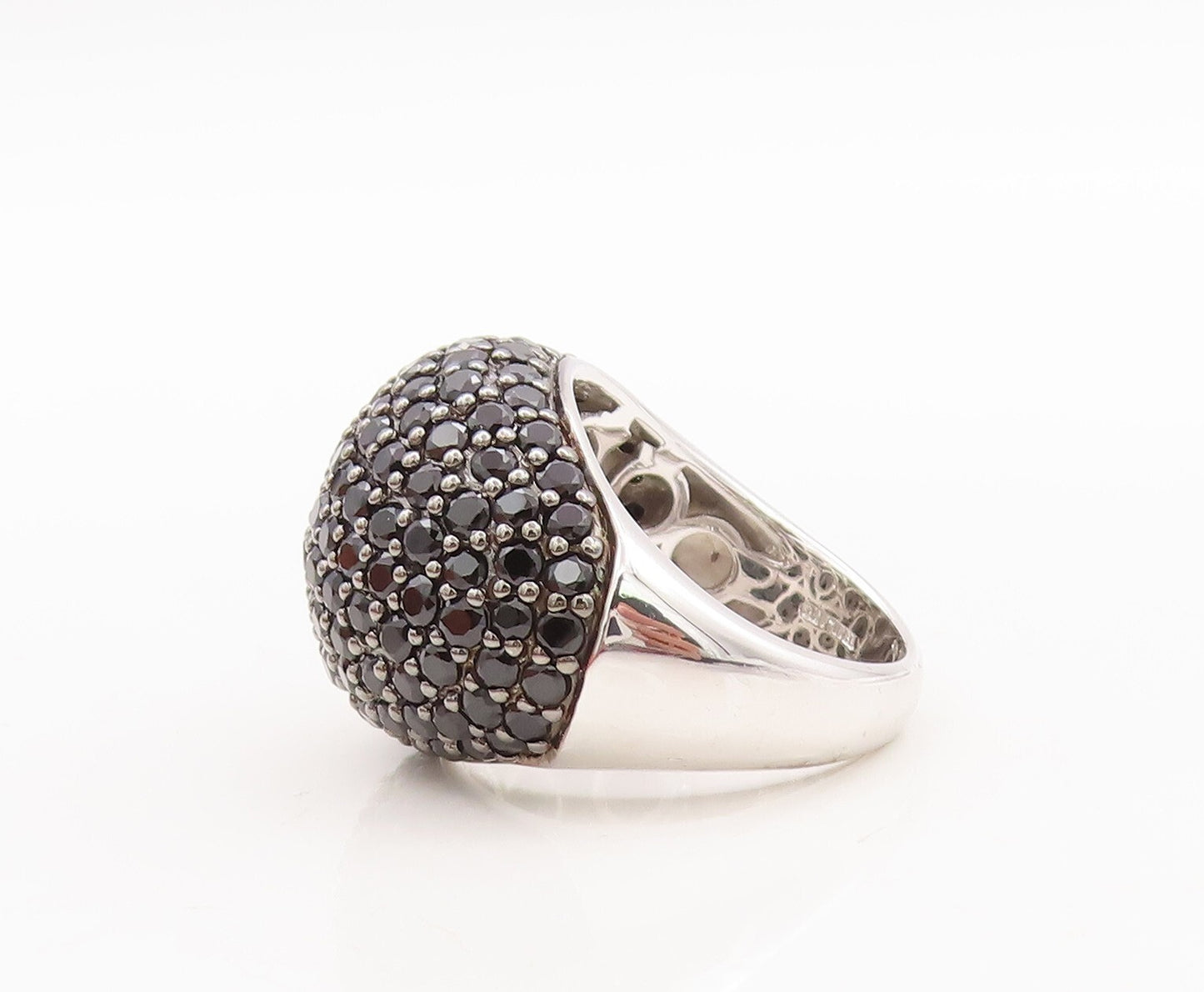 925 Sterling Silver Vintage Ring Spinel Inlay Dome Shape  Sz 7  RG29791