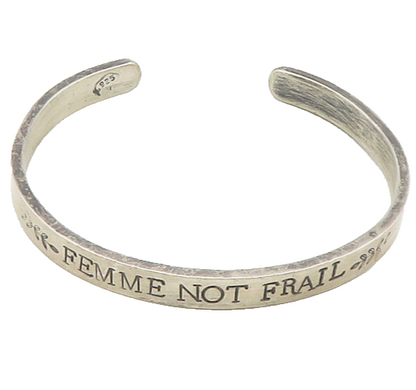 SAMUEL M. LEVI 925 Sterling Silver Vintage Femme Not Frail Cuff Bracelet  BT7146