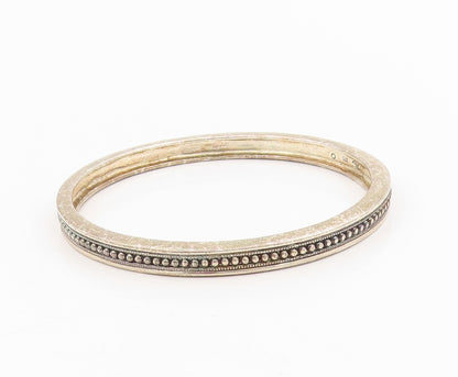 925 Sterling Silver Vintage Bracelet JUDITH JACK Solid Dotted Bangle  BT11584