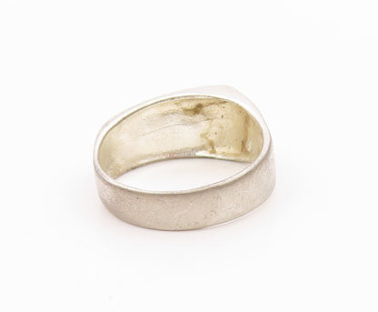 925 Sterling Silver Vintage Ring Minimalist Grooved Design  Sz 8  RG33353