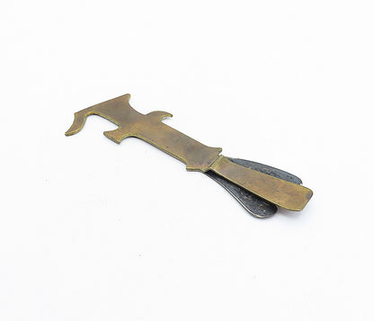 925 Sterling Silver Vintage Antique Rustic Two Tone Book Mark TR1167