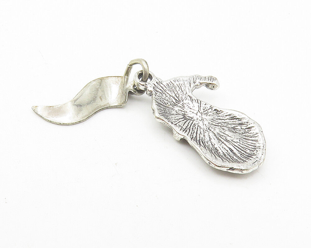 925 Sterling Silver  Vintage Shiny Petite Santa Clause Face Pendant  PT9364