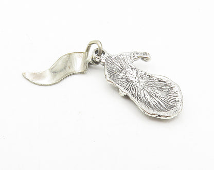 925 Sterling Silver  Vintage Shiny Petite Santa Clause Face Pendant  PT9364