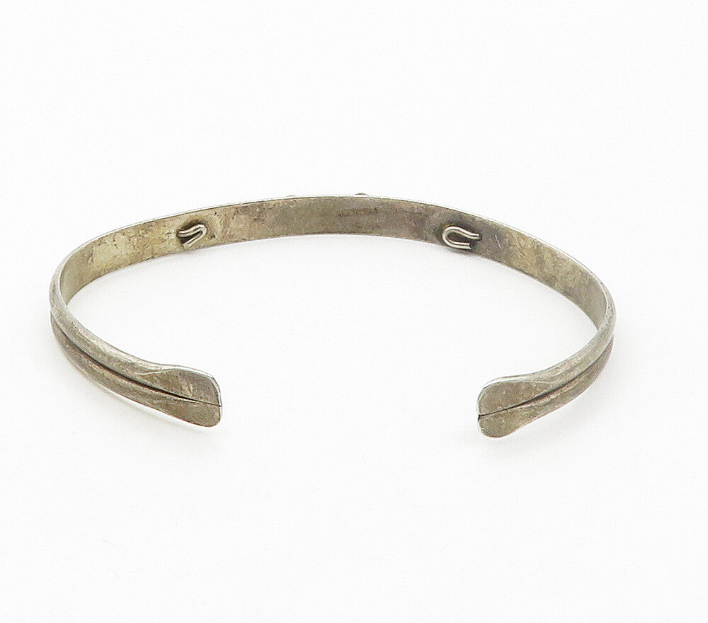 SOUTHWESTERN 925 Sterling Silver Vintage Wire Twist Cuff Bracelet BT6033