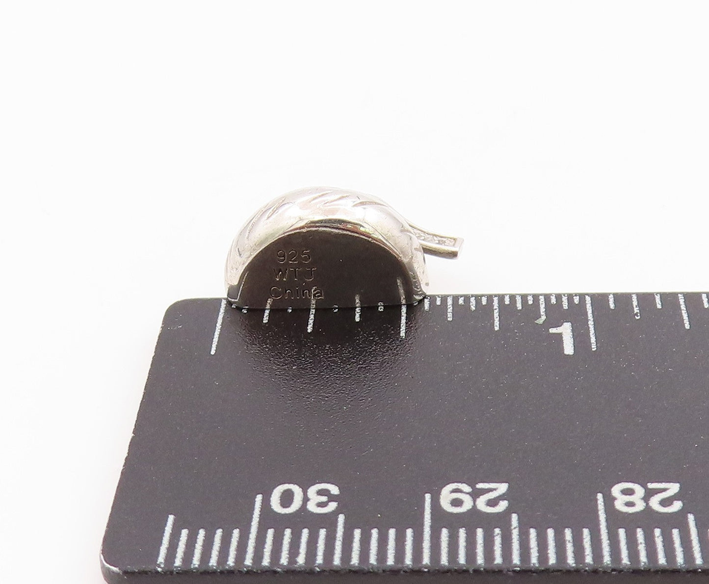 925 Sterling Silver Vintage Pendant Diamonds Inlay Kisses Chocolate  PT24403