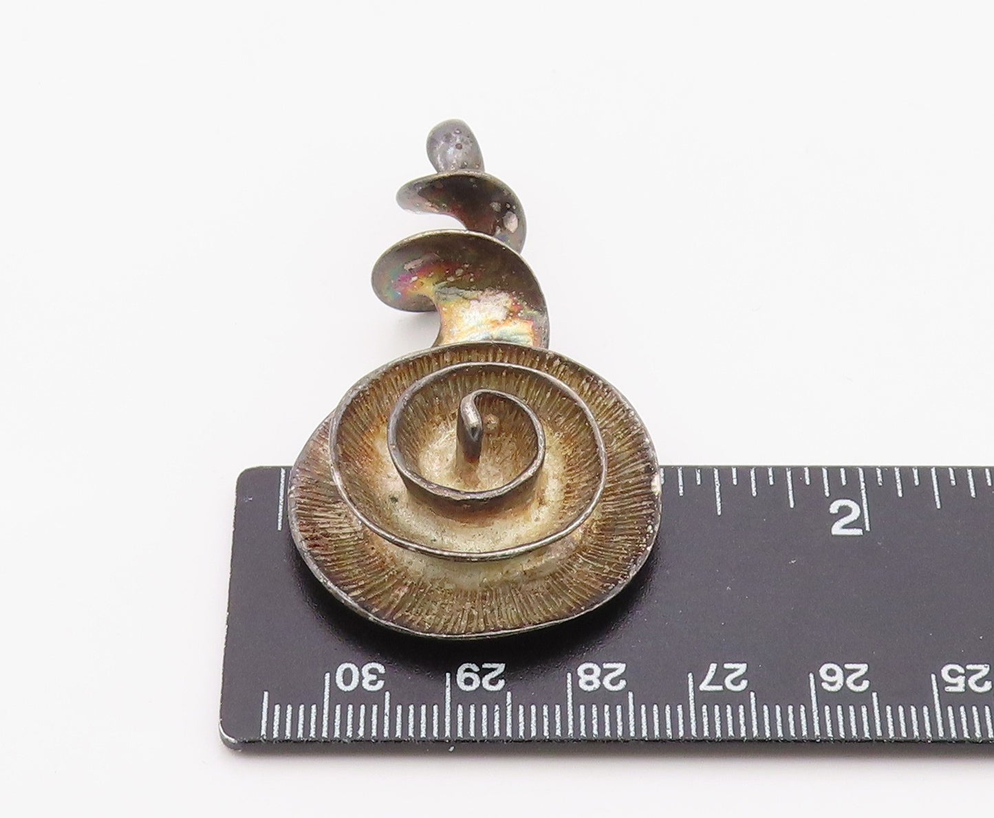 925 Sterling Silver Vintage Pendant SILPADA ISRAEL Classic Spiral Shell  PT26321