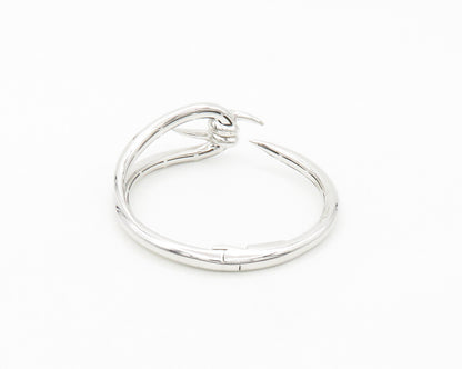 SW 925 Silver & 10K GOLD  Shiny Polished Pointed Loop Cuff Bracelet  BT7209