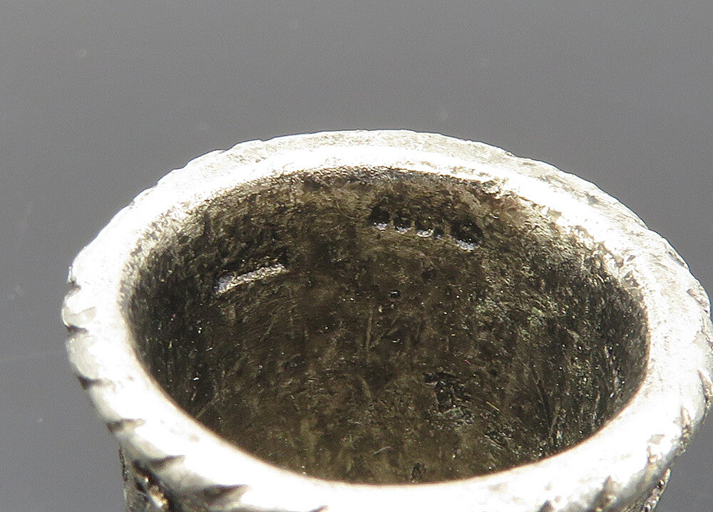 925 Sterling Silver  Vintage Dark Tone Las Vegas Sewing Thimble  TR2859