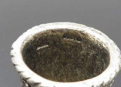 925 Sterling Silver  Vintage Dark Tone Las Vegas Sewing Thimble  TR2859