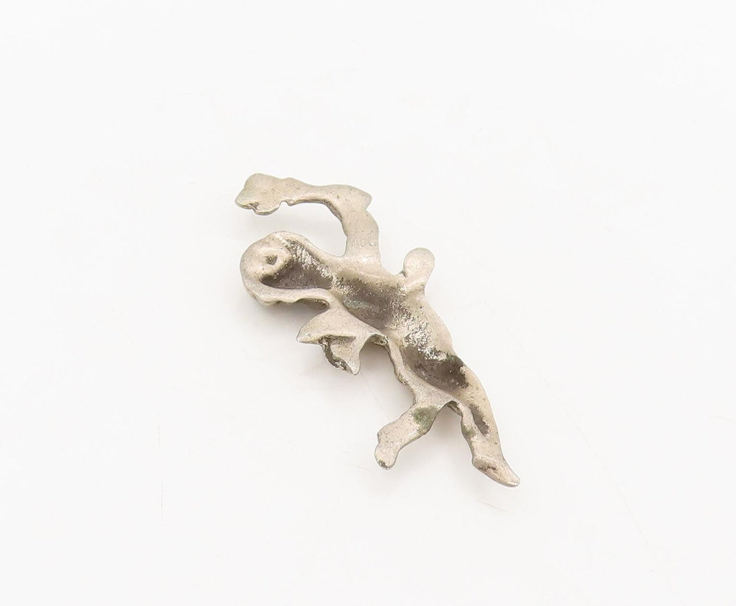 925 Sterling Silver  Vintage Solid Carved Flying Angels With Arrow   TR3650