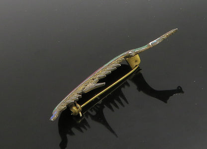 SIAM 925 Sterling Silver  Vintage Enamel Dragon Boat Brooch Pin  BP9057