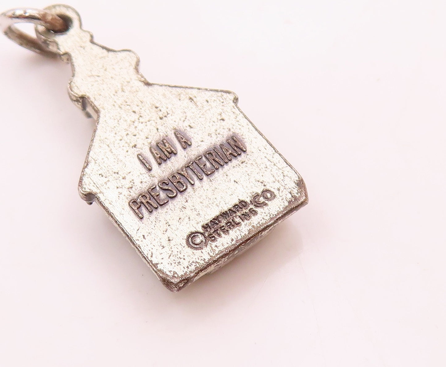 HAYWARD 925 Sterling Silver  Vintage Antique Church House Pendant  PT17726