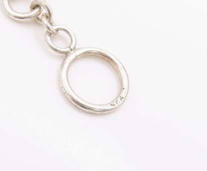 925 Sterling Silver Vintage Bracelet Etched Nautical Sea Turtle Link  BT11668