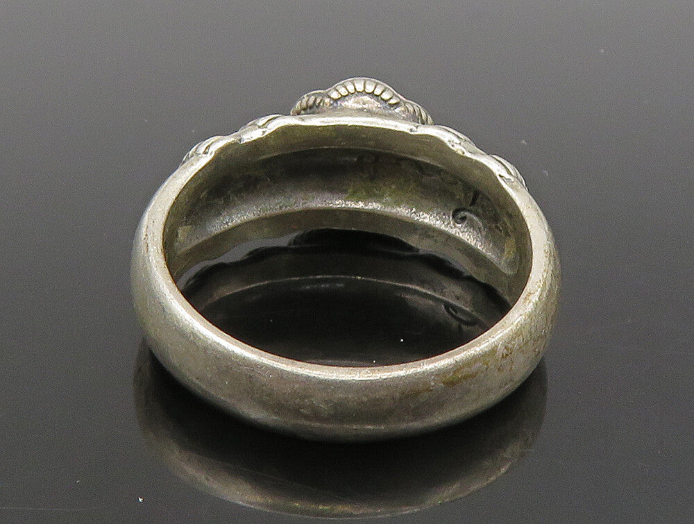 CAROLYN POLLACK 925 Sterling Silver Vintage Rhodochrosite Band Ring Sz 9 RG24013