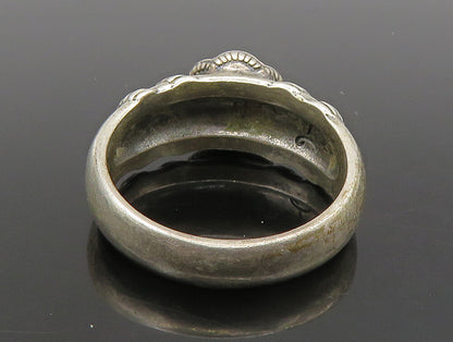 CAROLYN POLLACK 925 Sterling Silver Vintage Rhodochrosite Band Ring Sz 9 RG24013