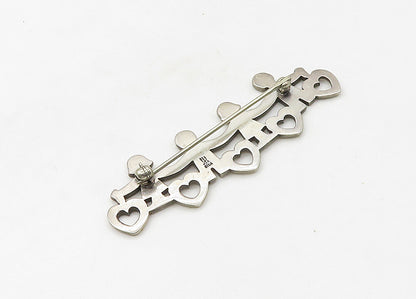 JAMES AVERY 925 Silver  Vintage Children Holding Hands Unity Brooch Pin BP8442