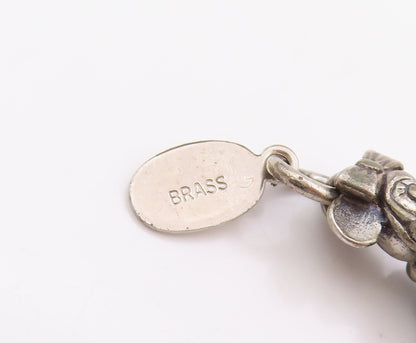 925 Sterling Silver Vintage Pendant DISNEY Dark Tone 3D Mini Mouse Charm PT24549