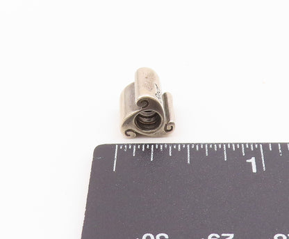 PANDORA 925 Silver  Vintage Shiny Best Friends Swirl Charm Pendant  PT19866