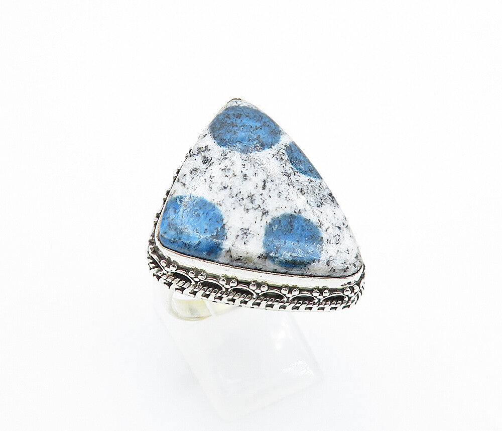 925 Sterling Silver  Dendrite Agate Triangle Cocktail Ring Sz 9.5  RG7740