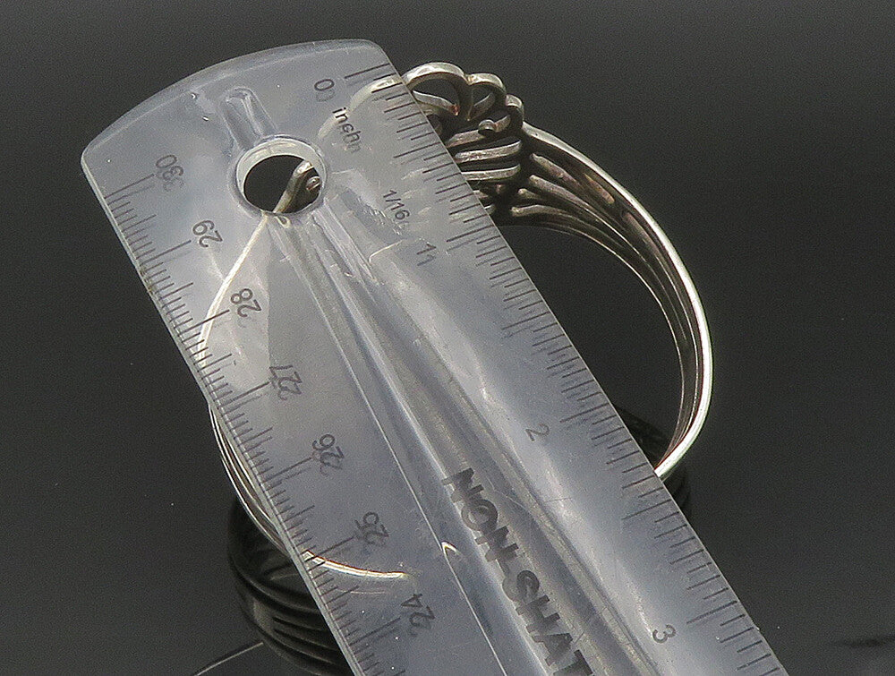 925 Sterling Silver  Vintage Tree Of Life Cutout Cuff Bracelet  BT9413
