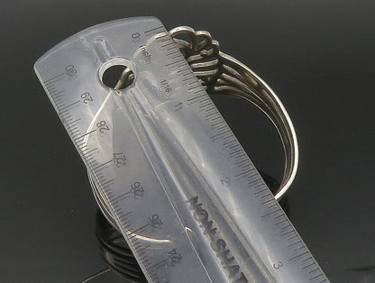 925 Sterling Silver  Vintage Tree Of Life Cutout Cuff Bracelet  BT9413
