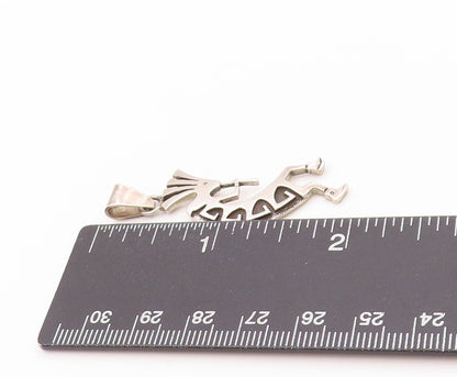 925 Sterling Silver Vintage Pendant Kokopelli Humpbacked Flute Player PT24128
