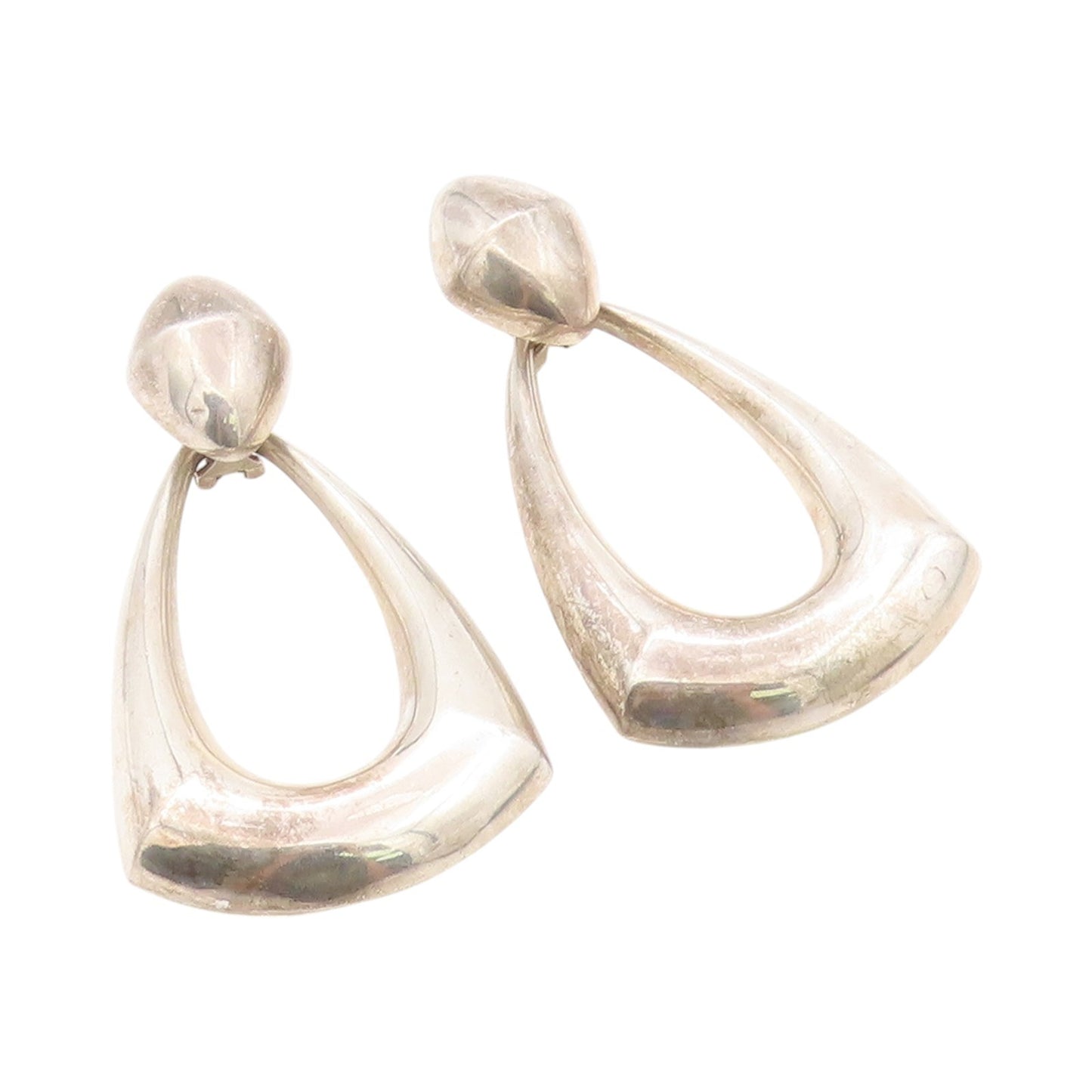 14k Gold 925 Sterling Silver Vintage Earrings JONDELL Dangling Design  EG13567