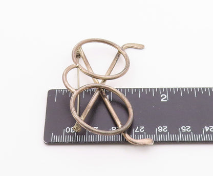 MEXICO 925 Sterling Silver  Vintage Reading Eye Glasses Brooch Pin  BP9132