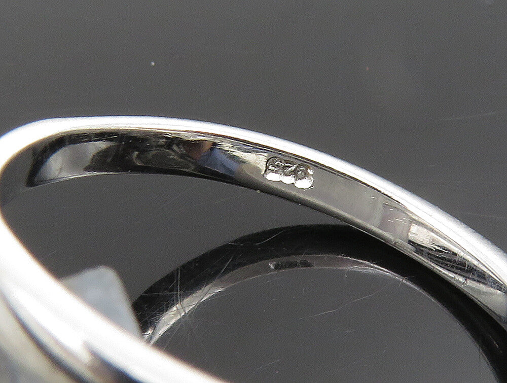 925 Silver  Vintage Solitaire Cubic Zirconia Love Heart Ring Sz 7  RG24636