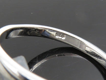 925 Silver  Vintage Solitaire Cubic Zirconia Love Heart Ring Sz 7  RG24636