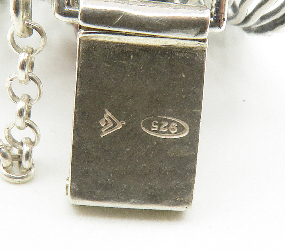 SILPADA 925 Sterling Silver  Vintage Rose Quartz Panel Chain Bracelet  BT5853