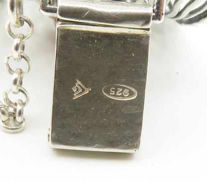 SILPADA 925 Sterling Silver  Vintage Rose Quartz Panel Chain Bracelet  BT5853