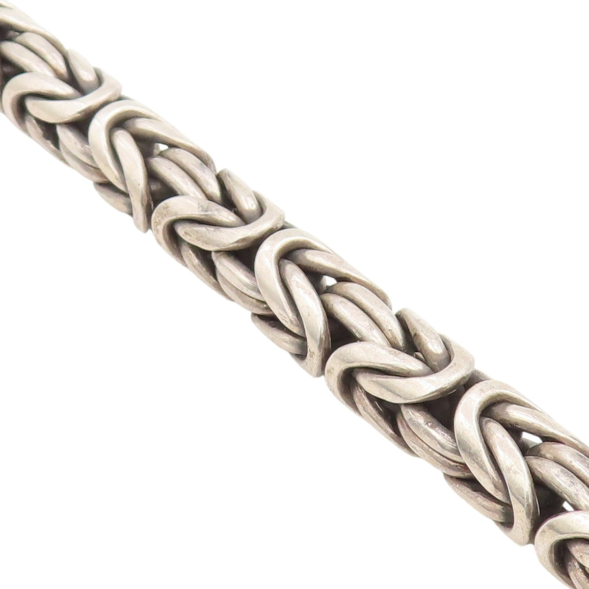 925 Sterling Silver Vintage Bracelet Solid Byzantine Link Chain HEAVY  BT11560