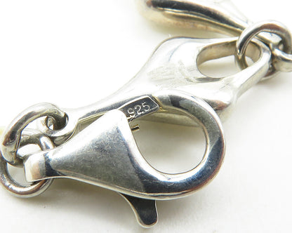 RLM STUDIO 925 Sterling Silver  Vintage Shiny Modernist Chain Necklace  NE3001