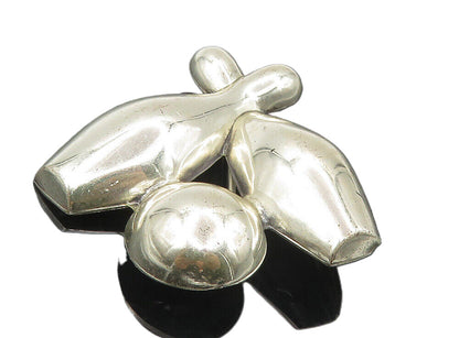 BEAU 925 Sterling Silver  Vintage Shiny Bowling Ball & Pins Brooch Pin  BP3303