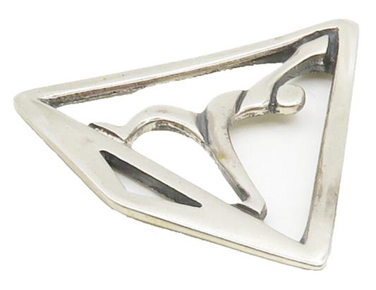 925 Sterling Silver  Vintage Shiny Posing Figure Pendant  PT13329
