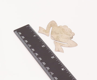 925 Sterling Silver  Vintage Jumping Frog Stencil Cut Solid Bookmark  TR3498