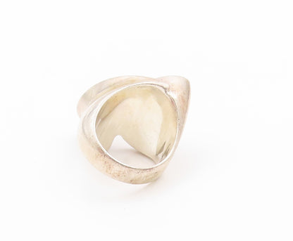 925 Sterling Silver Vintage Ring Modernist Design Cutout  Sz 6  RG32507