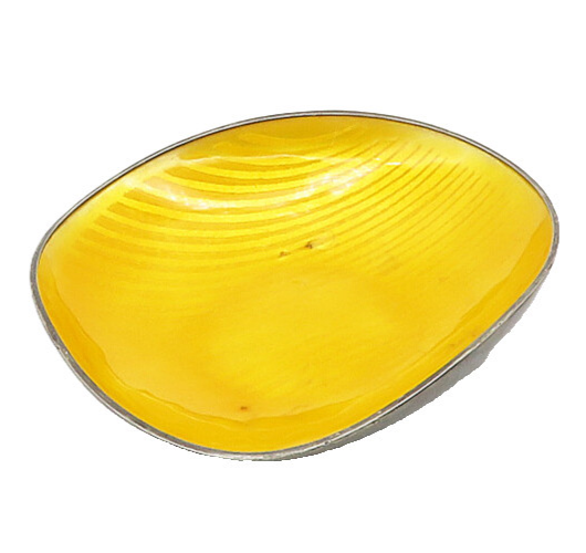 ANTON MICHELSEN DENMARK 925 Silver  Vintage Enamel Coated Trinket Dish  TR2518