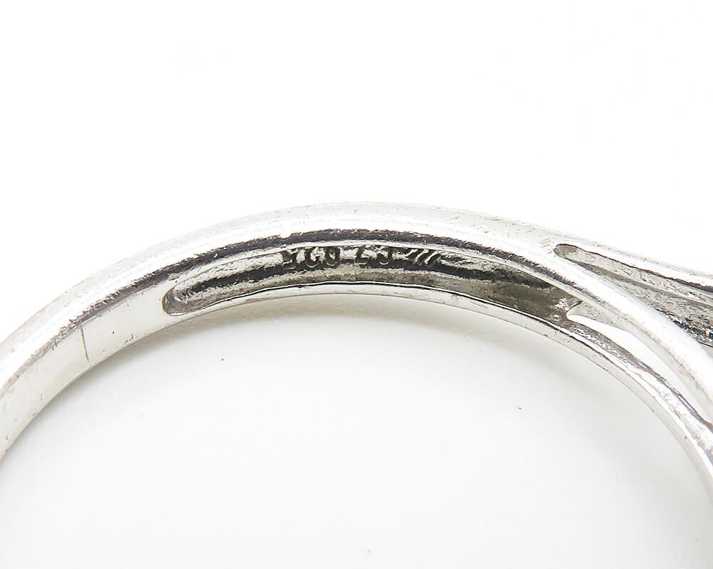 925 Sterling Silver  Cubic Zirconia Graduated Shiny Band Ring Sz 7  RG11575